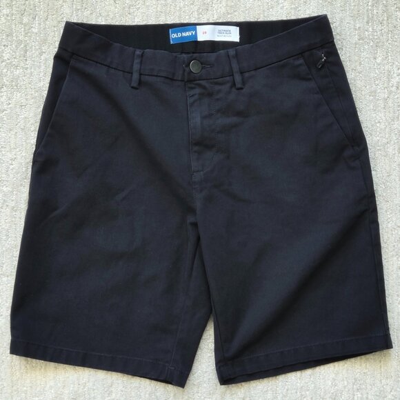 SOLD Old Navy Ultimate Tech Slim Built In Flex Chino Shorts Men's 29 Black Jack - Picture 1 of 14